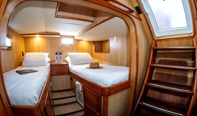 Shared room on the catamaran